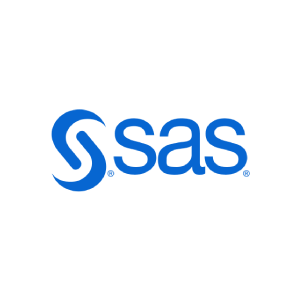 SAS şirket logosu, mavi renkte, kurumsal kimlik tanıtımı için optimize edilmiştir.