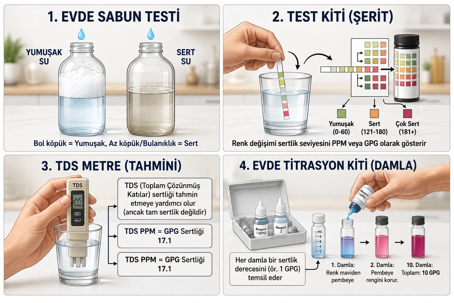 How Is Water Hardness Measured? (Practical Methods at Home and Using a Test Kit)